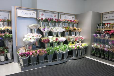 The flower offer has moved to the front of the store